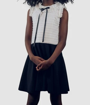 Vestido oscilante Zoe Ltd para niños niñas blanco sin mangas con volantes bloques de colores talla 16 Foto 1 de 2