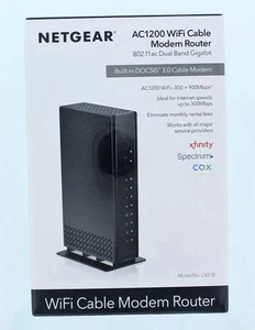 NETGEAR Cable Modem Built-in WiFi Router (C6230) AC1200 DOCSIS 3.0 - Afbeelding 1 van 4