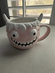 Pink Halloween Monster Wearing 3D Figural Mug NEW - Picture 1 of 5