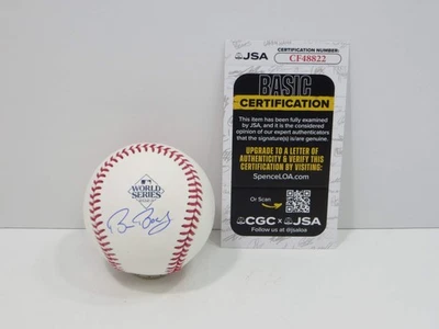 BÉISBOL FIRMADO POR BRUCE BOCHY Rawlings Serie Mundial 2023 Texas Rangers Certificado de Autenticidad JSA Foto 1 de 4