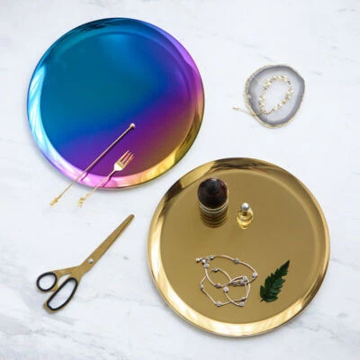 Orientalisches Tablett Teetablett Orient Serviertablett Kerzenteller Metall - Bild 1 von 4