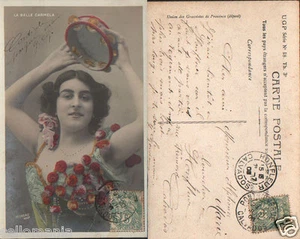 ANTIGUA POSTAL BELLE CARMELA RETRATOS MUJER 1900 WOMAN OLD POSTCARD CC00794 - Imagen 1 de 1