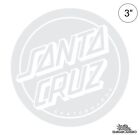 Santa Cruz Opus Dot Skateboard Sticker 3in White/Clear