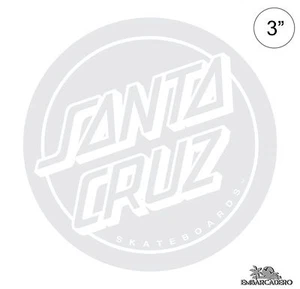 Pegatina de monopatín Santa Cruz Opus Dot 3 pulgadas blanca/transparente - Imagen 1 de 2