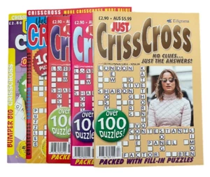 5 x Assorted Crisscross Puzzle Books Magazines Fun Criss Cross Puzzles UK Seller - Picture 1 of 1