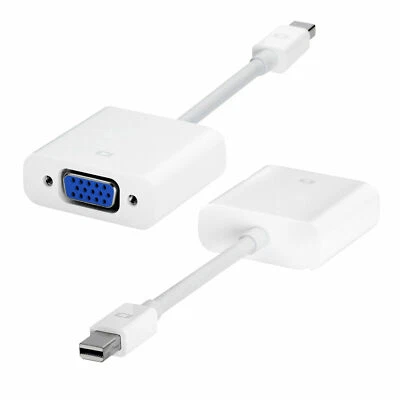 Mini DisplayPort to VGA Cable Adapter Thunderbolt For Apple Macbook Pro Air Min - Image 1 of 4