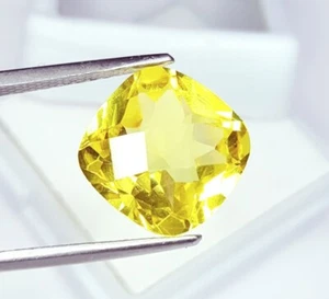 Gemas de calidad de cojín certificadas con piedras preciosas sueltas de zafiro amarillo natural de 10 quilates - Imagen 1 de 13