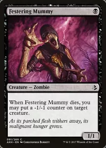 MUMMIA FESTERING x4 mtg Quasi Nuovo-M Amonkhet 4 Comune - Foto 1 di 1