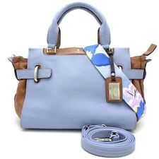 PELLE BORSA Shoulder Bag 3WAY bag Leather blue Camel/059850