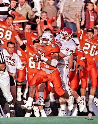 Barry Sanders Oklahoma State Cowboys Running vs Oklahoma Sooners 11" x 14" Photo Cover