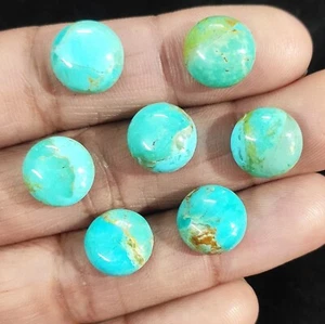Cabujón redondo natural de piedras preciosas sueltas turquesa mohave azul Arizona sin calefacción - Imagen 1 de 10