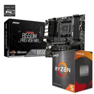 AMD Ryzen 5 5600XT Gaming CPU 4.7GHz + MSI B550M PRO-VDH WIFI Motherboard - Picture 1 of 5