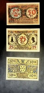 1921 Deutschland VOLKSTEDT 25 50 75 Phennig Banknote / Notgeld - Bild 1 von 2