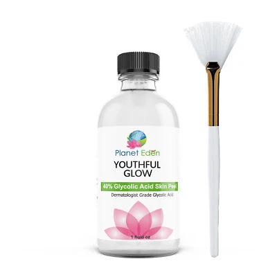 40% PURE Glycolic Acid SKIN PEEL WRINKLES- AGE SPOTS- SUN DAMAGE-FREE FAN BRUSH - Image 1 of 3