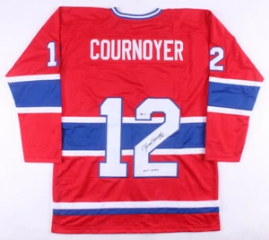 Yvan Cournoyer Signed Canadiens Captains Jersey Inscribed "H.O.F. 1982" Beckett - Picture 1 of 6