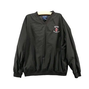 Port Authority Men's Indianapolis Indians Crew Windbreaker Jacket Black Large - Picture 1 of 12