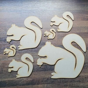 Großes Eichhörnchen aus Holz Bastelform 10-60 cm MDF 3 mm 6 mm Verzierung Dekoration - Bild 1 von 12