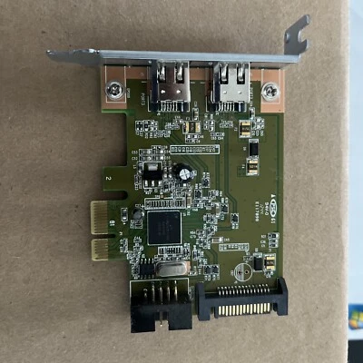 HP DUAL PORT FIREWIRE IEEE PCI EXPRESS X1 CARD W/ LOW PROFILE 628008-001 H5-4(4) - Image 1 of 4