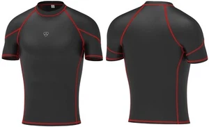 Men's Thermal Compression Top – Short Sleeve Base Layer for Gym & Sports - Picture 1 of 5