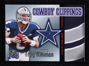 2000 Fleer Greats of the Game Cowboy Clippings Troy Aikman HOF