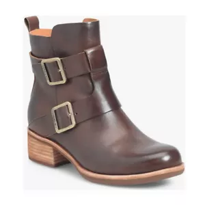 NUEVO EN CAJA Kork-Ease Carsyn Correas con Hebilla/Botas de Cuero con Cremallera Lateral EE. UU. 7.5 Marrón Oscuro - Imagen 1 de 19