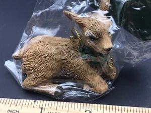 VTG RAZ Imports Fawn Deer Wreath Christmas Ornament NOS Taiwan  - Picture 1 of 3