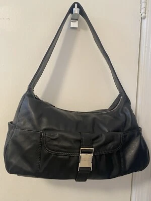 Nuevo KENNETH COLE Reaction Mujer Cuero Negro Cartera Bolso de Mano Cartera de Hombro Foto 1 de 4