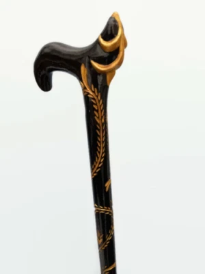 Bastón de madera para mujer tallado mango y bastón bastón de madera tallado a mano senderismo Foto 1 de 4