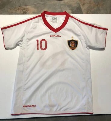 FIFA World Cup SPAIN Soccer Jersey Shirt EUC White Youth Size M Fabregas 10 - Image 1 of 4