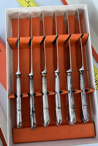 Cooper Bros & Sons Ltd DUBARRY Sheffield England Dessert Knives Set Of 6 - 8.5" - Picture 1 of 5