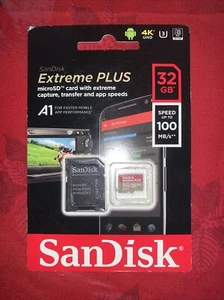 SanDisk - Extreme PLUS 32GB microSDHC UHS-I Memory Card - Picture 1 of 3