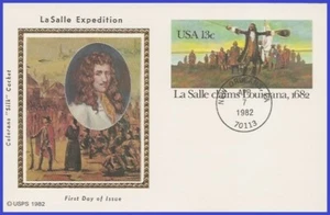 USA5 #UX95 U/A COLORANO SILK FDC LaSalle Claims Louisiana - Foto 1 di 1
