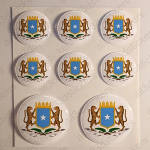 Stickers Somalia Coat of Arms Gel Domed Resin 3D Somalia Vinyl Sticker Decals  - Picture 1 of 1