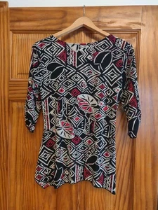 SUSHI FLOWER Girls' Multi Polyester 3/4 Sleeve Blouse, size L - Picture 1 of 8