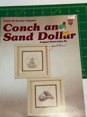 Conch & Sand Dollar “Jewels of the Sea” 1987 Counted Cross Stitch Pattern - Image 1 of 4