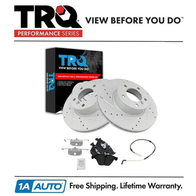 Kit de pastillas de freno delanteras y rotor TRQ Performance para BMW 328i 328i xDrive 2010 Foto 1 de 4