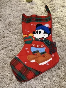 Disney Winter Wonderland Mickey Mouse 20” Christmas Stocking Felt 3D - Picture 1 of 2