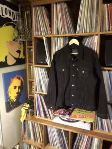Men’s Levi denim jacket Slim Fit Black VGC XL - Picture 1 of 3