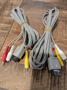 2x Genuine Nintendo Wii AV Cable OEM RCA Leads – Audio Video TV Connection - Picture 1 of 4
