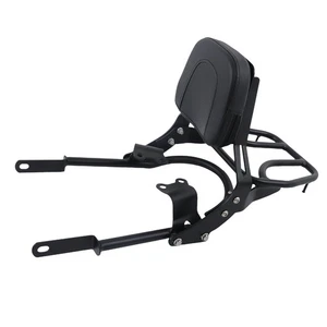 LABLT Black Backrest Sissy Bar & Luggage Rack For Bonneville T100 T120 2016-2023 - Picture 1 of 12