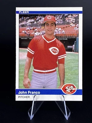 Tarjeta de novato de béisbol John Franco Cincinnati Reds 1984 Fleer Update #U-39 Foto 1 de 4