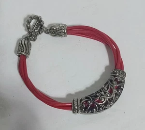 Bracciale in corda rossa - Foto 1 di 4