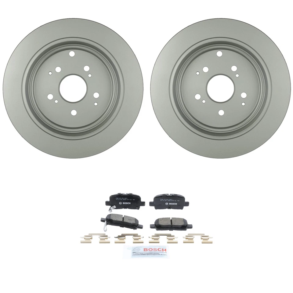 Kit de pastillas de freno de disco de cerámica rotores Quietcast traseros Bosch para Acura MDX Honda Pilot Foto 1 de 1