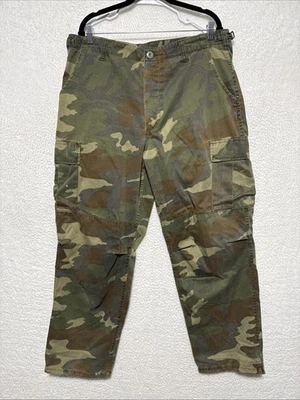 VINTAGE Winchester Pants Mens 38 Woodland Camo Cargo Pockets Button Fly Hunting - Image 1 of 4