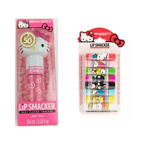 Lip Smacker Hello Kitty Kiwi Lip Gloss + Hello Kitty and Friends 8 pc Lip balm - Picture 1 of 1