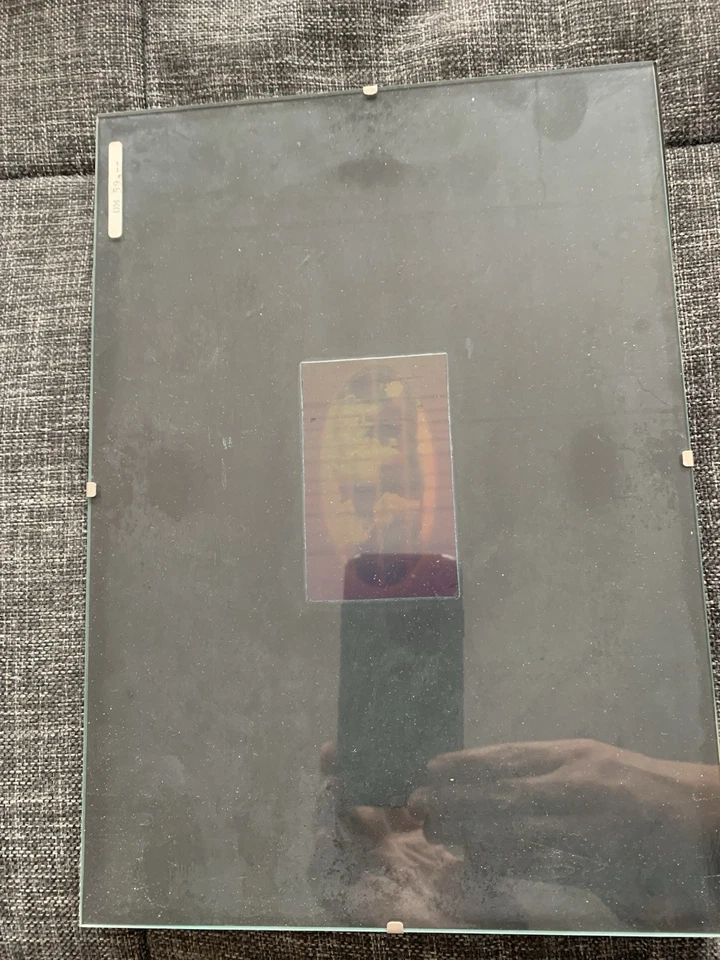 Vintage Glashologramm Weltkarte – echtes Laser 3D Hologramm 1980er – selten - Bild 1 von 3