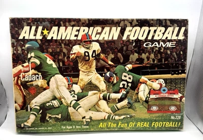 VTG ALL AMERICAN FOOTBALL CADACO 1969 Board game Complete with box, #228 - Image 1 of 4