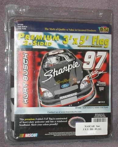 KURT BUSCH # 97 NASCAR Collectors Signature Edition 3x5 Premium 2 Sided Flag Cover