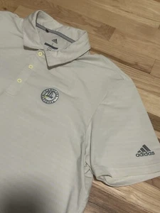 Adidas Golf Men’s Short Sleeve Yellow Polo Shirt Size L Carolina National - Picture 1 of 4