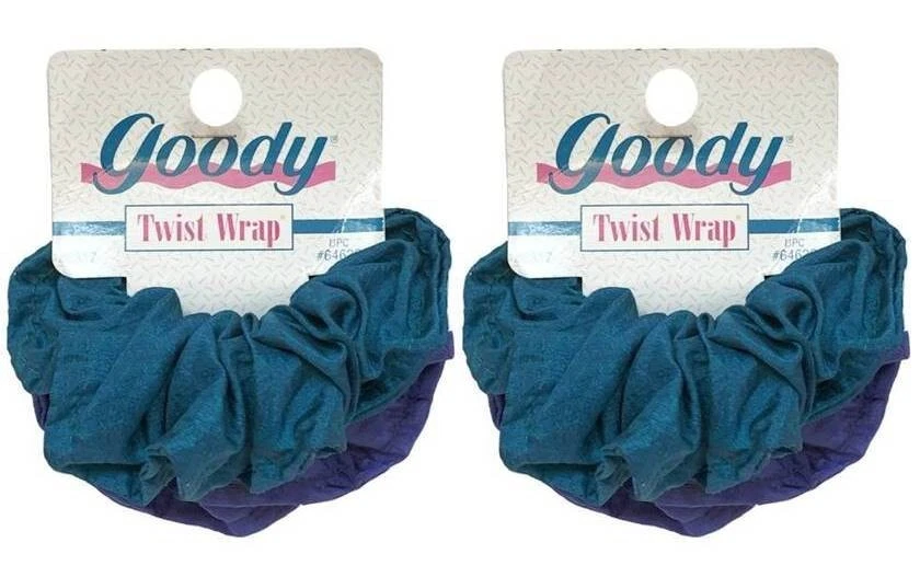 RARE Goody 1991 Surf’s Up Twist Wrap Hair Bow Scrunchie Lot Y2K Water Resistant